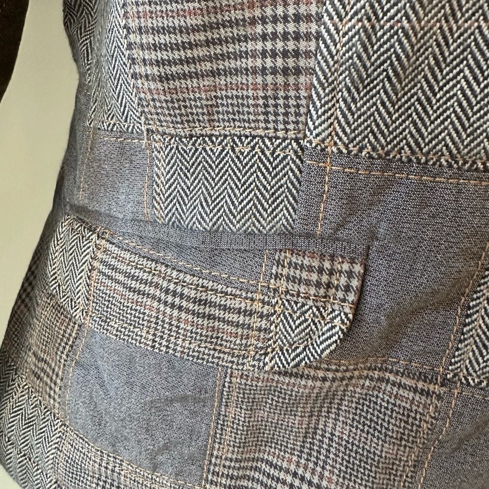 Gap | Y2k Plaid Patchwork Button Front 100% Cotto… - image 6